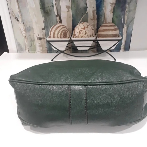 Dana Bachman hunter green and gold satchel - Picture 10 of 13